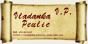 Vladanka Peulić vizit kartica